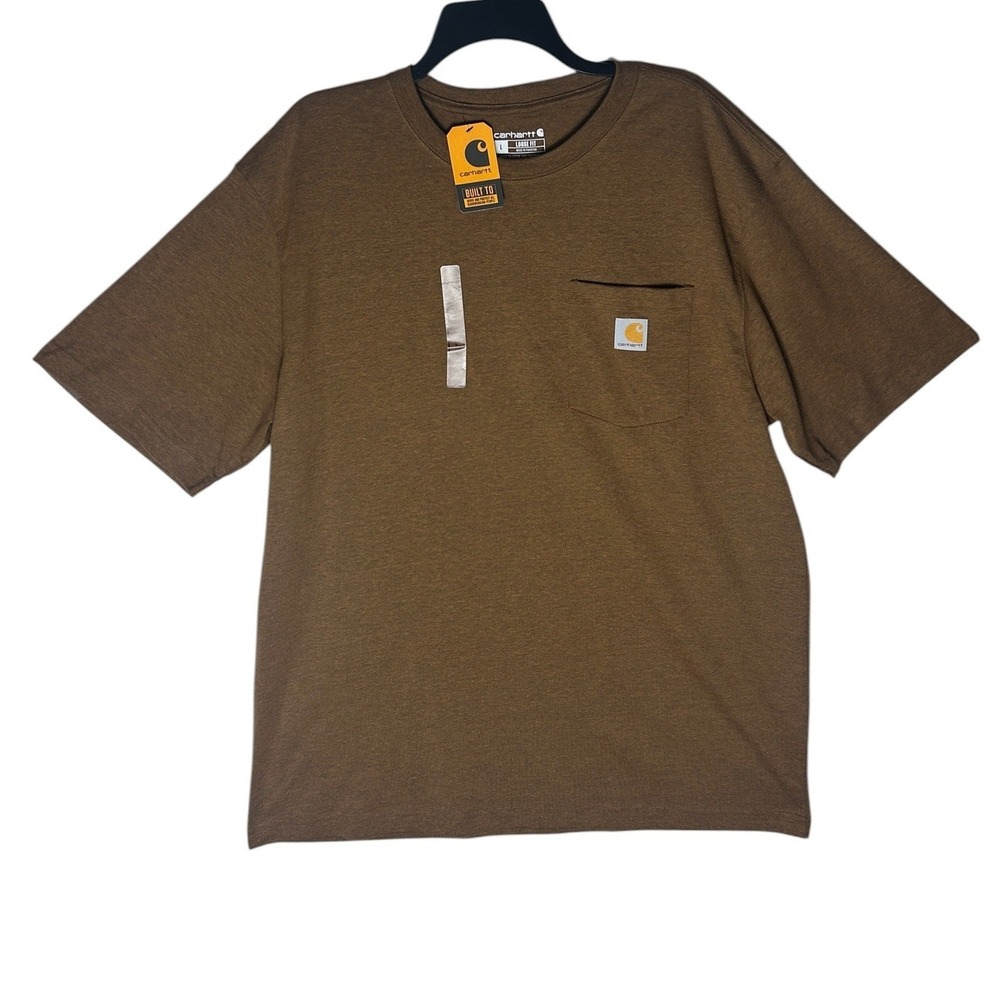 Carhartt K87 Loose Fit Pocket T-Shirt Mens Large Brown Heather K87-M NWT